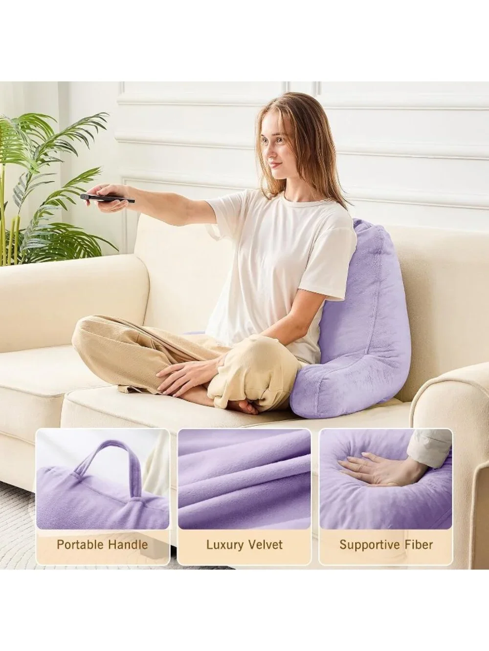 〽️Reading Pillow for Bed Back Pillow Sitting Up 18